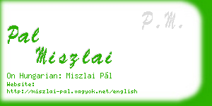 pal miszlai business card