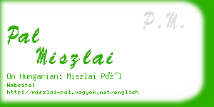 pal miszlai business card